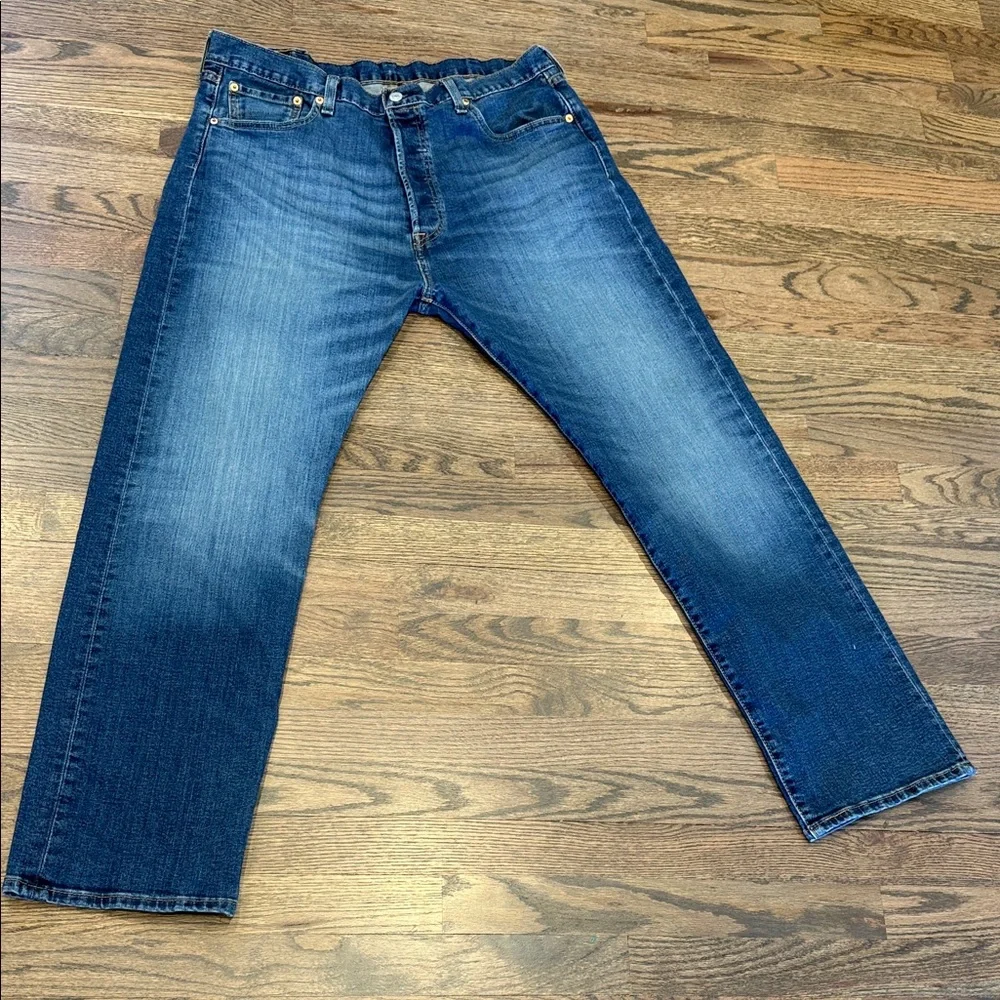 501 Levi's Men's Blue Straight-Leg Denim Jeans W38 L32
